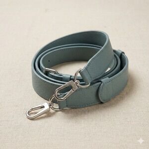 New Louis Vuitton 2.5cm Adjustable Taurillon Leather Strap – Blue-Grey/Silver